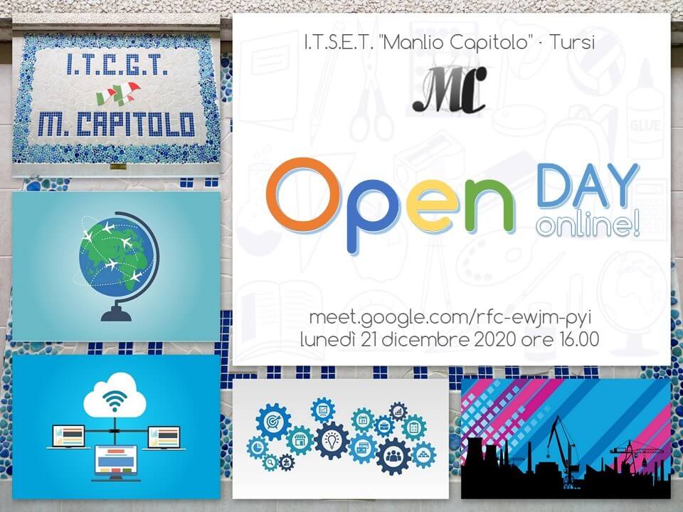 Al momento stai visualizzando Lunedì 21 dicembre, Open Day on line all’istituto “Manlio Capitolo” di Tursi